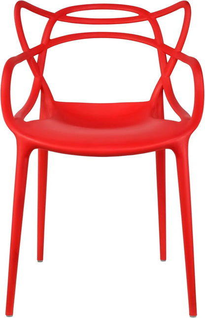 2xhome Modern Dining Chair | Stackable Indoor or Outdoor Entangled Side Chair | by 2xhome