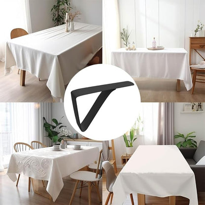 Large Tablecloth Clips Stainless Steel Rust Proof Table Cloth Clips Table Clips for Home, Restaurants, Picnic, Party, Dining Tables - Fits Up to 2.6 Inch Thick Tables 4pcs Black
