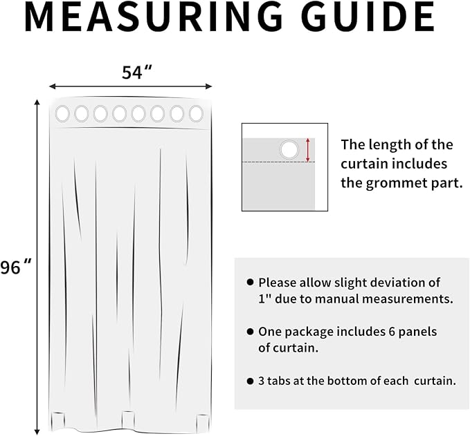 Easy-Going Outdoor Curtains for Patio 6 Panels, 54x96 inch, Weatherproof - Image 8
