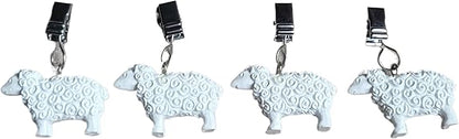 TwoFish Home Set of 4 Sheep Resin Tablecloth Weights Clips Sheep Handicraft Tablecloth Clamps Pack of 4