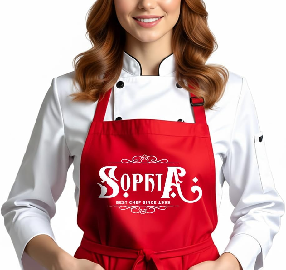 Custom Grill Master Aprons for Men, Mens Grilling Gifts for Fathers Day - Image 5