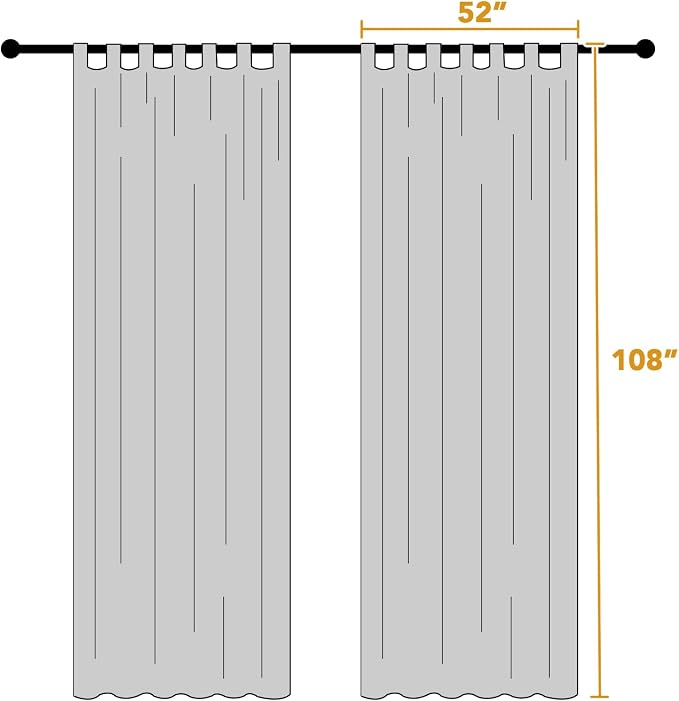 H.VERSAILTEX Outdoor Linen Sheer Curtains - Image 2