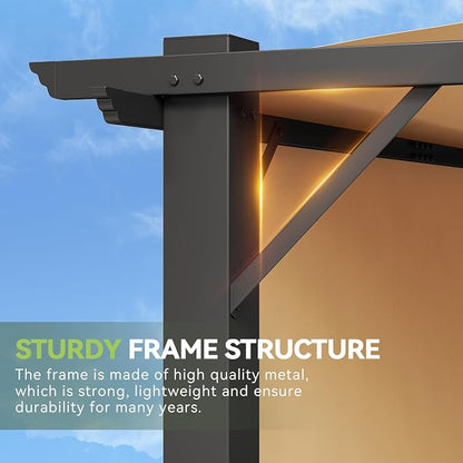 Aoxun 10'x10' Outdoor Retractable Pergola - Image 2
