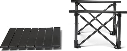 Amazon Basics Camping Table, Small, Folding, Camping Essentials, Black