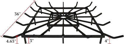 SteelFreak Heavy Duty Square Wheel Fire Pit Grate - Made in The USA (36 x 36 Inch)