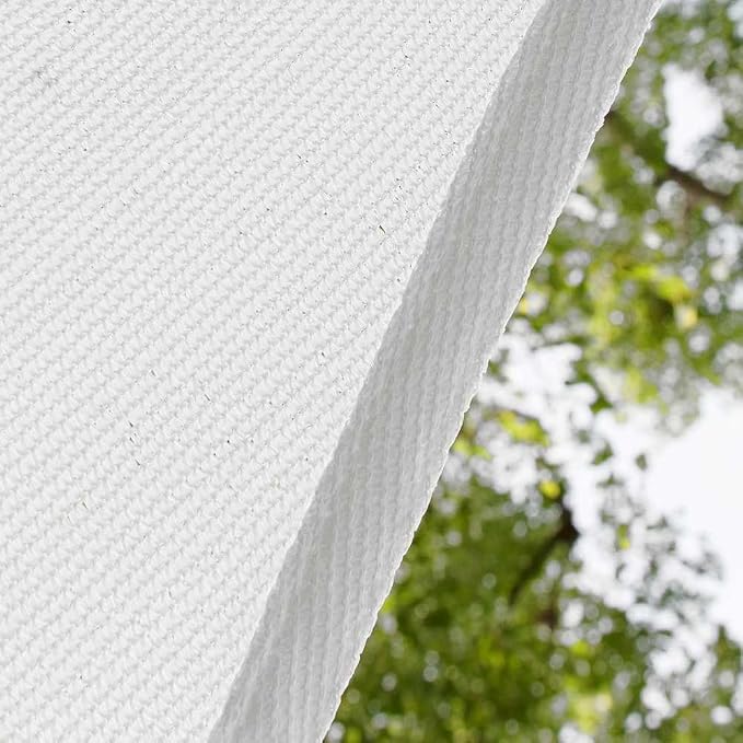 Amgo Custom Size 8' x 20' White Rectangle Square Sun Shade Sail UPF50+ - Image 9
