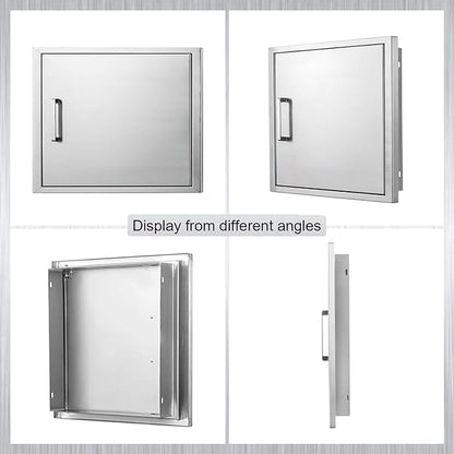 Outdoor Kitchen Door, 23 "W17 H Outdoor Kitchen Access Door, Stainless Steel Barbecue Single Door, Can Be Used for Outdoor Kitchen Island Or Outdoor Kitchen