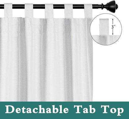 LORDTEX Indoor/Outdoor Curtains Waterproof Tab Top Patio Curtains | Sun - Image 3