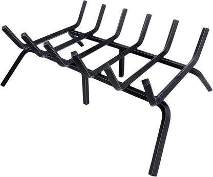 Fireplace Grate,Fireplace Log Holder,21 inch-high Heavy Duty Solid Cast Iron FIrewood Log Burning Rack for Inside The Fireplace Accessories Outood Fire Pit Kindling Fireplace Tools