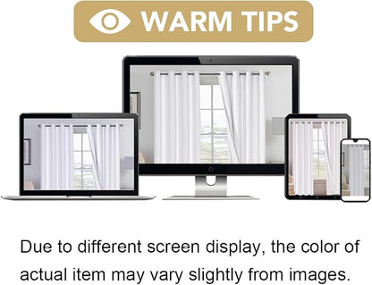H.VERSAILTEX White Curtains 96 inches Long, 100% Blackout Curtains - Image 8