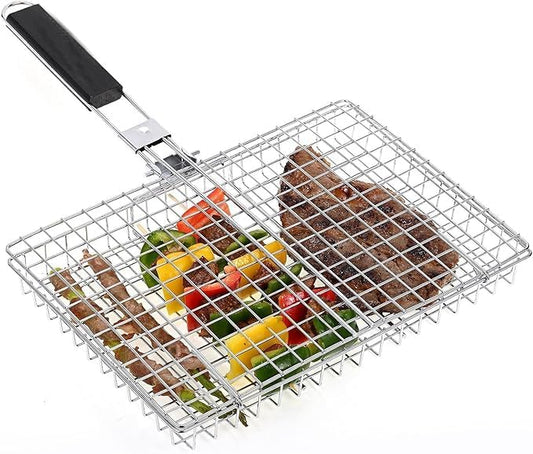 Portable Grill Baskets WINHONW Bbq net BBQ Grilling Basket veggie grill basket by WINHONW