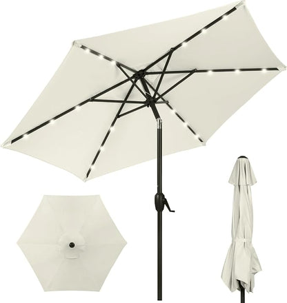 Best Choice Products 7.5ft Solar Umbrella LED Lighted Patio Umbrella, Table by Unknown