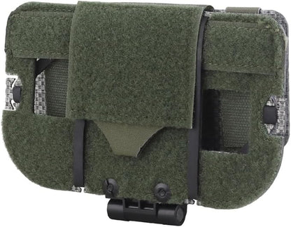 Let Me Be Airsoft Plate Carrier Molle Phone Carrier Outdoor Lightweight Navigation Board，Wide Angle Foldable Phone Holder Chest Rig Hovering Mount Tactical Vest Accessory (Ranger Green)