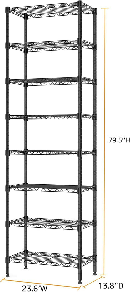 M MZG 8 Tier 2000 lbs Storage Rack Metal Wire Shelving Unit, Storage Standing - Image 3