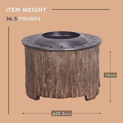 Afterglow Bonfire 20.5 Inch Smokeless Fire Pit with Removable Ash Pan - Portable Outdoor Fire Pit - Stainless Steel - Wood Burning Lightweight Fireplace, Ideal for 4-6 People