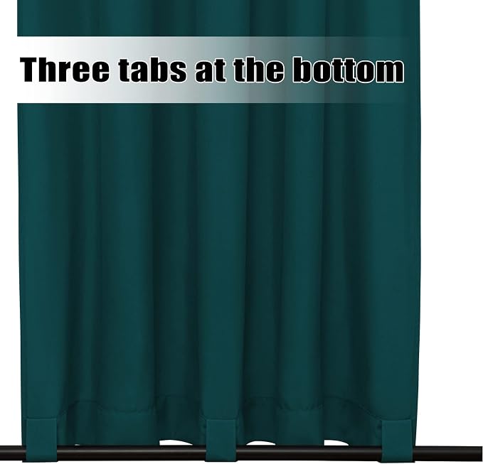 Easy-Going Outdoor Curtains for Patio 1 Panel, 54x108 inch, Teal | Waterproof - Image 4