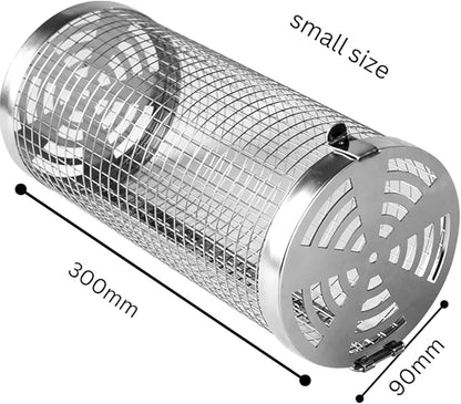 Rolling grilling basket set of-2 Perfect for home grilling BBQ grill parties camping and outdoor cookouts premium stainless steel Long lasting performance.