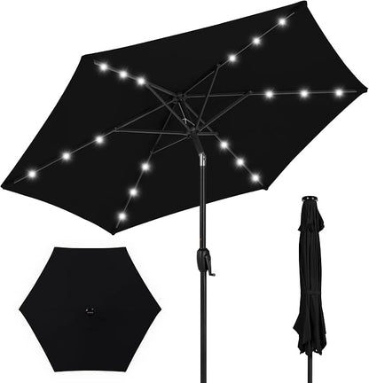 Best Choice Products 7.5ft Solar Umbrella LED Lighted Patio Umbrella, Table by Unknown