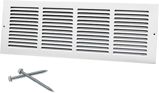 20"W x 6"H [Duct Opening Size] Steel Return Air Grille, Air Return Vent Cover for Ceiling and Sidewall - HVAC Air Vent Covers - [Outer Dimensions: 21.75"W x 7.75"H]