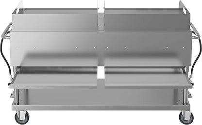 60 in. 8-Burner Commercial Outdoor Propane Gas Grill with Two 30 in. Griddles in Stainless-Steel, ETL Listed (CGKIT6-G30G30)
