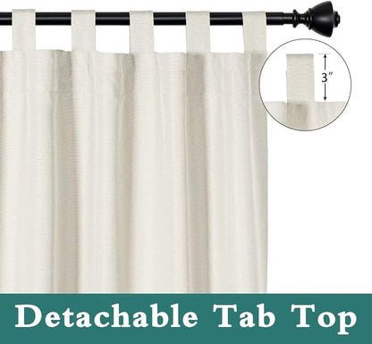 LORDTEX Indoor/Outdoor Curtains Waterproof Tab Top Patio Curtains | Sun - Image 3