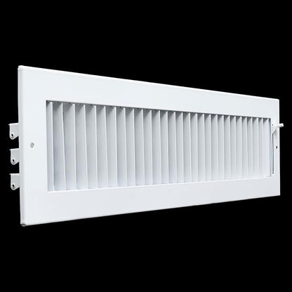 [6 Pack] Fits 20x4 Duct Opening Steel Adjustable Air Supply Grille by Handua | Register Vent Cover Grill for Sidewall and Ceiling | White | Out. Dim.: 21.75" X 5.75"