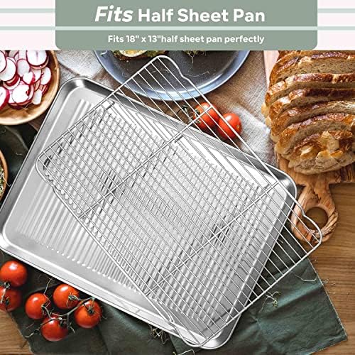 Herogo Baking Cooling Rack Set of 2, 15.3” x 11.2” Wire Cooking Rack - Image 5