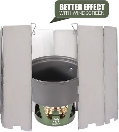 REDCAMP Mini Alcohol Stove for Backpacking, Lightweight Brass Spirit Burner with Aluminium Stand for Camping Hiking