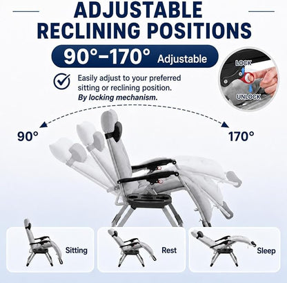 Yaheetech 29" Zero Gravity Chair Adjustable, - Image 5