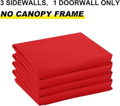 ABCCANOPY Side Wall 10x10, Red (4 Walls Only, NOT Including Frame and Top)
