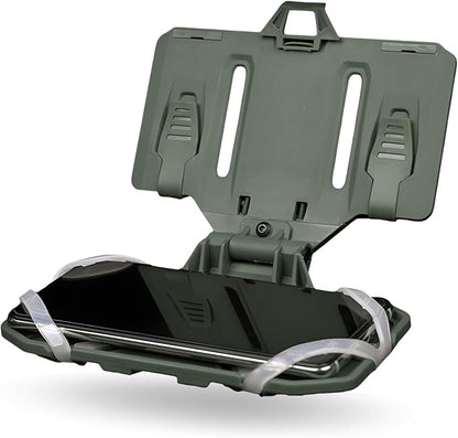 Let Me Be Tactical Plate Carrier Molle Phone Carrier Vest Attachments, Outdoor Universal Foldable Phone Chest Holder, Chest Rig Mount Navigation Board for 4.7"-6.7" Screen (FoldPanel-Olive Drab)