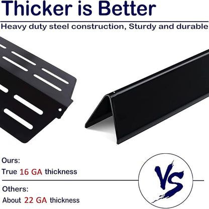 Heat Deflector Flavorizer Bars Porcelain Steel Gas Grill Replacement Parts for Weber Genesis 300 Series E310 E320 E330 S310 S320 S330 EP/CEP-310 EP/CEP-320 EP/CEP-330, 17.5 inch Heat Shield Plates
