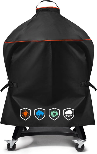 Heavy-Duty 600D Grill Cover fit for Kamado Joe KJ15080320 Kettle Joe and Other 22 inch Charcoal Kettle Grill with Similar Sizes, 28" Dia x 39" H