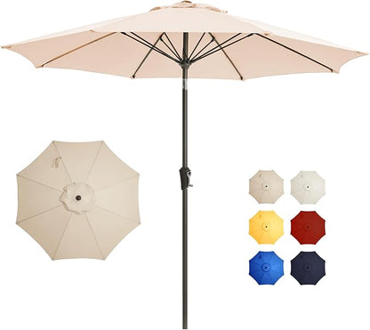 9 FT Patio Umbrella Outdoor market Umbrella by GREFORG