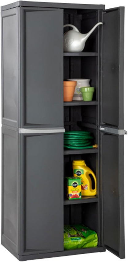 Sterilite 4 Shelf Cabinet, Durable Plastic Storage Solution, 1 Pack | - Image 8