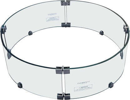 All Fire Table Pit Wind Screens and Stainless Steel Buner Lid from ELEMENTI | ELEMENTI Plus and MODENO (Wind Screens, Round 30" WS - 002)