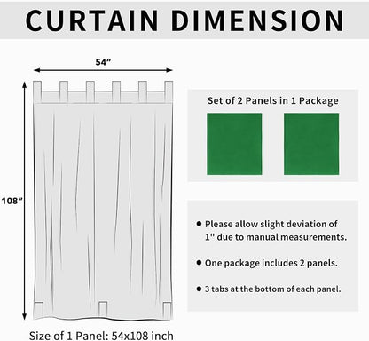Easy-Going Outdoor Patio Curtains 2 Panels, 54x108 inch, Porch and Pergola - Image 6