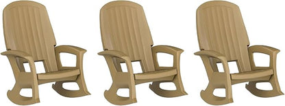 Rockaway Heavy Duty All Weather Rocking Chair, 3 Pack | Polyethylene Outdoor by Semco