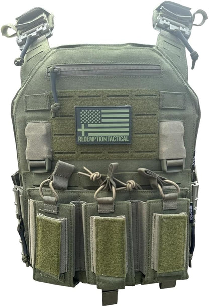 Redemption Crusader 2.0 Molle Quick Release Buckles Airsoft Vest With Adjustable Size Sides And Triple Pouch