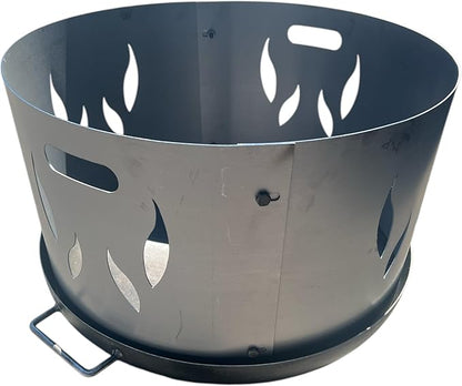 UNITED FIRE- Fire Pit Spark Screen 23" – 2-Piece Heavy Duty Steel Mesh Cover with Handle – Rust Patina Finish – Outdoor Fire Bowl Spark Guard for Patio & Backyard Safety (23" Flame Guard)