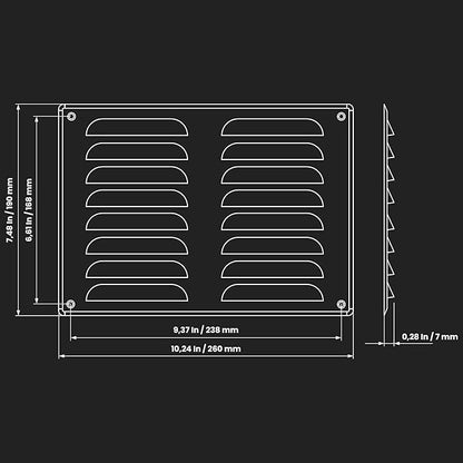 Repa Market 10" x 7.5" Inch (Outer Dimensions) White Air Vent Cover - Steel Return Air Grilles - for Ceiling and Sidewall - HVAC - with Protection Screen (10.23'' x 7.48'' Inch)