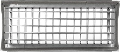 Repa Market 13" x 5" Inch Air Exhaust Grille for Round Ducts - 2 Adjustable Louvre Blades - Galvanized Air Supply Vent Cover - Side Fit Round Surface Canal Ducting from 9.84" to 35.43" Inches