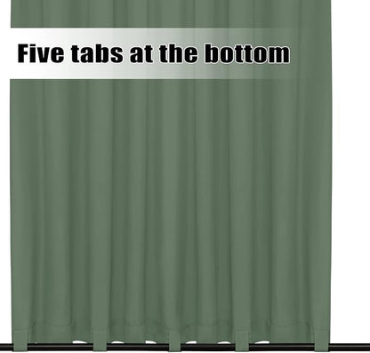 Easy-Going Outdoor Curtains for Patio 1 Panel, 110x96 inch, Sage Green | - Image 4