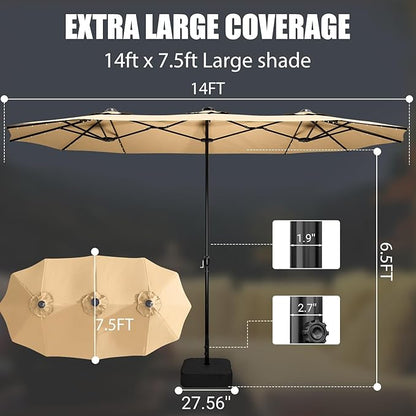 15FT Large Patio Patio Umbrella - Image 4