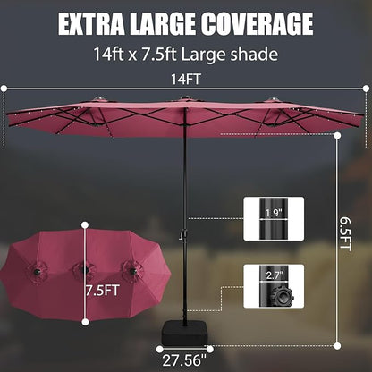 15FT Double-Sided Patio Umbrella - Image 4