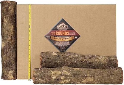 Smoak Firewood - Kiln Dried Premium USDA Certified Firewood (Uncut Rounds (16inch Logs) 100-120lbs)