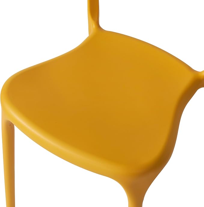 Modern Stackable Dining Chair Set, No Assembly, Plastic Chair, Patio Chair - Image 7