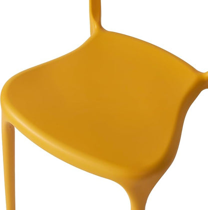 Modern Stackable Dining Chair Set, No Assembly, Plastic Chair, Patio Chair - Image 7