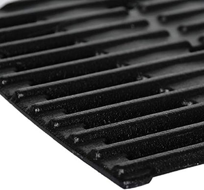 GGC 7644 7582 Grill Grates for Weber Q100 Q1000 Q120 Q1200 Q1400 Gas Grills, 17" x 12.7" Cast Iron Cooking Grates for Weber 50060001 51010001 51040001 51060001, 2PCS Baby Q Replacement Parts