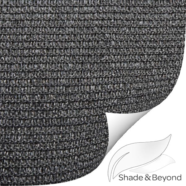 Shade&Beyond Rectangle Sun Shade Sail 10'X13' Permeable Canopy Dark Grey - Image 8